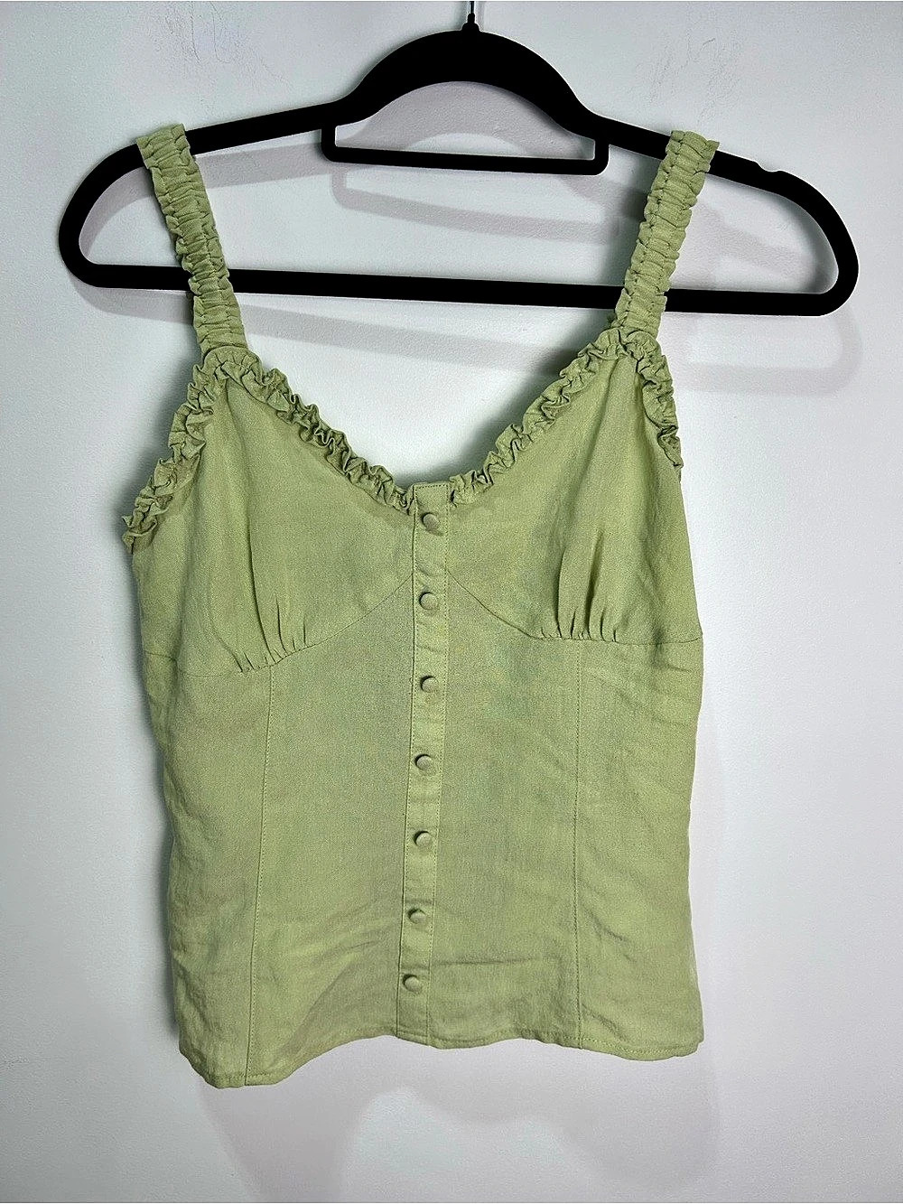 Carole Christian camisole Ruched Green Size Small